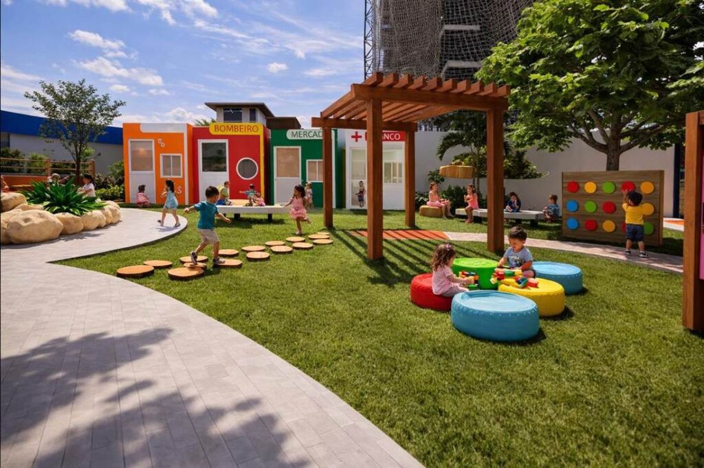 Playground tematico para criancas autistas