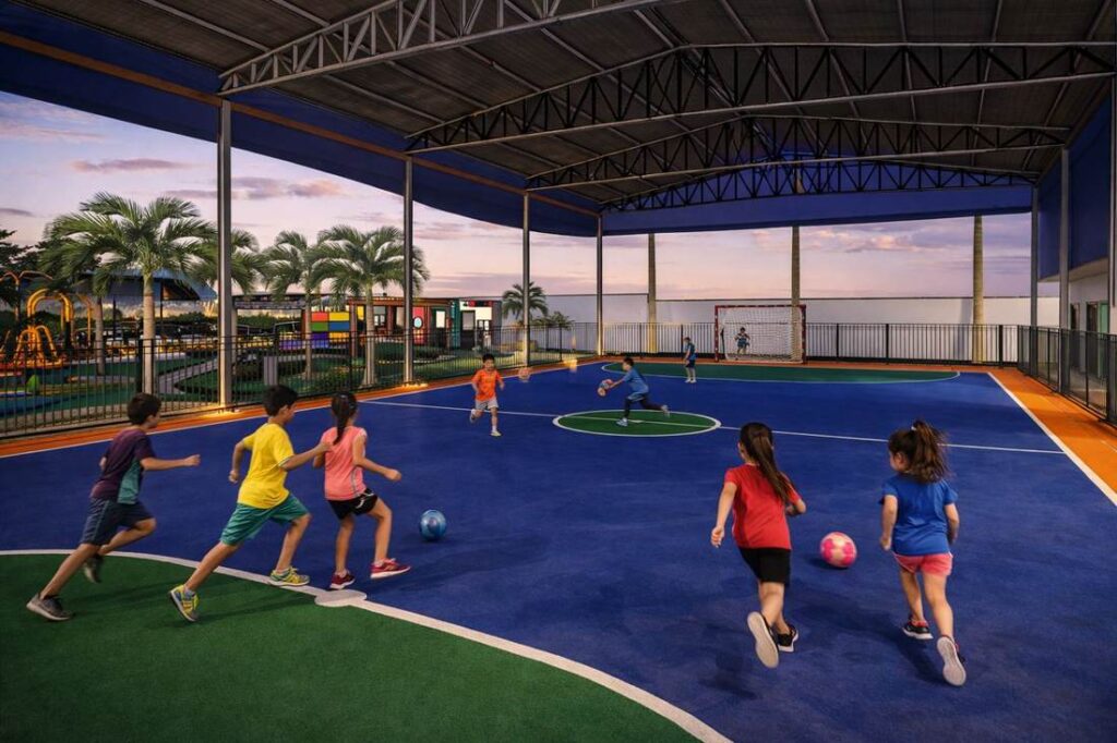 Quadra coberta para esportes