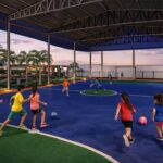 Quadra coberta para esportes