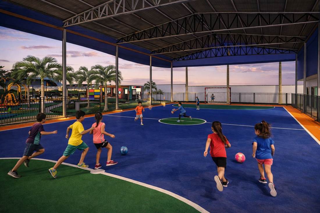 Quadra coberta para esportes